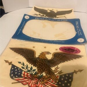 Meyercord Brown Eagle Wall Decal with American Flag